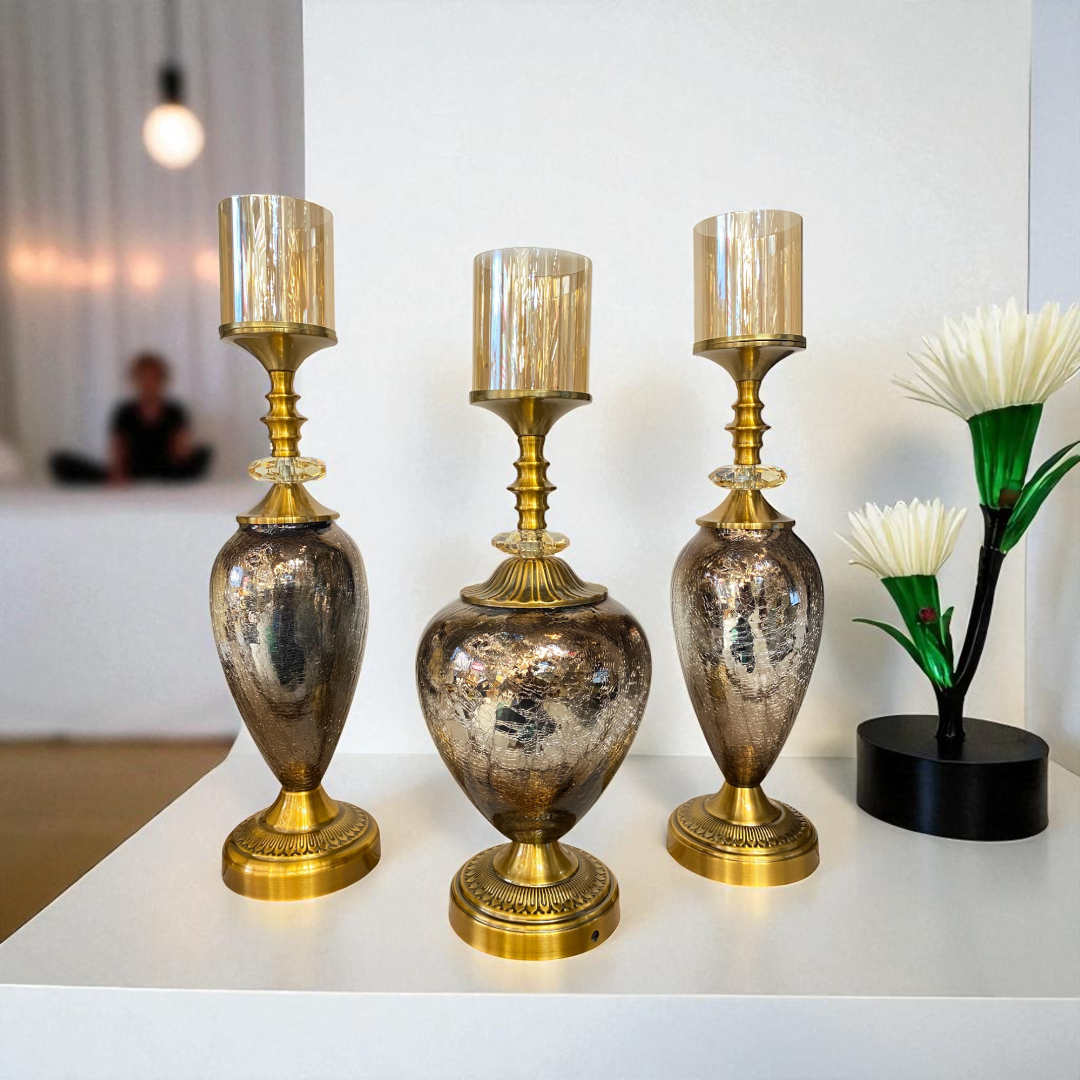 Mosaic Baroque Luxe Candle Holders